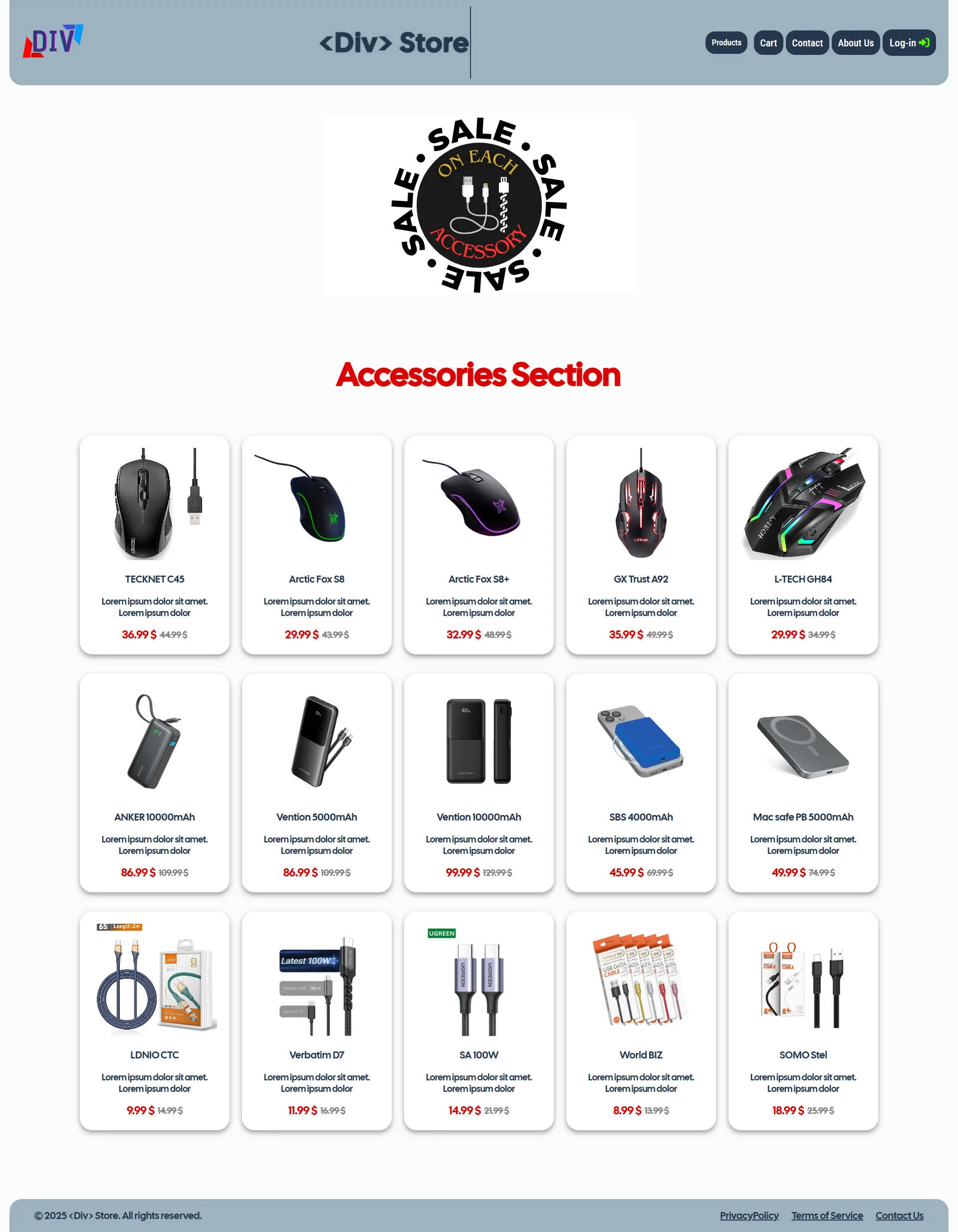 Accessories Section
